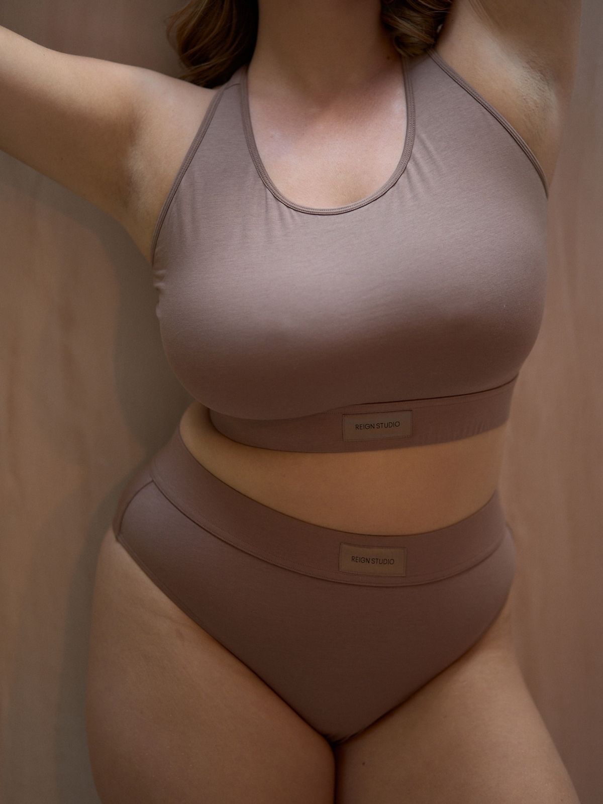 Chill With Me Fuller Bust Bralette Top - Biscuit (Beige)
