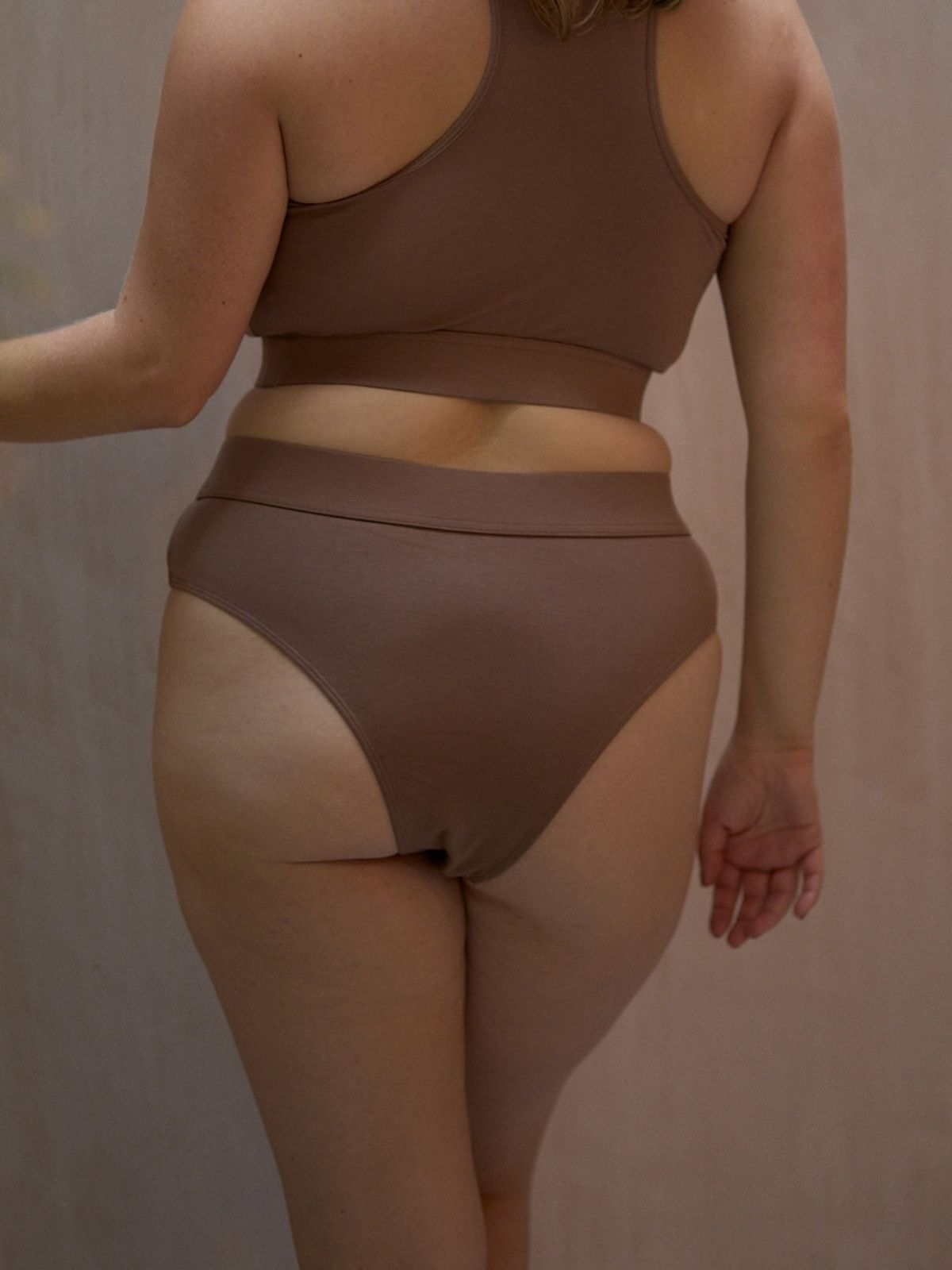 High-Waisted Knickers - Biscuit (Beige)