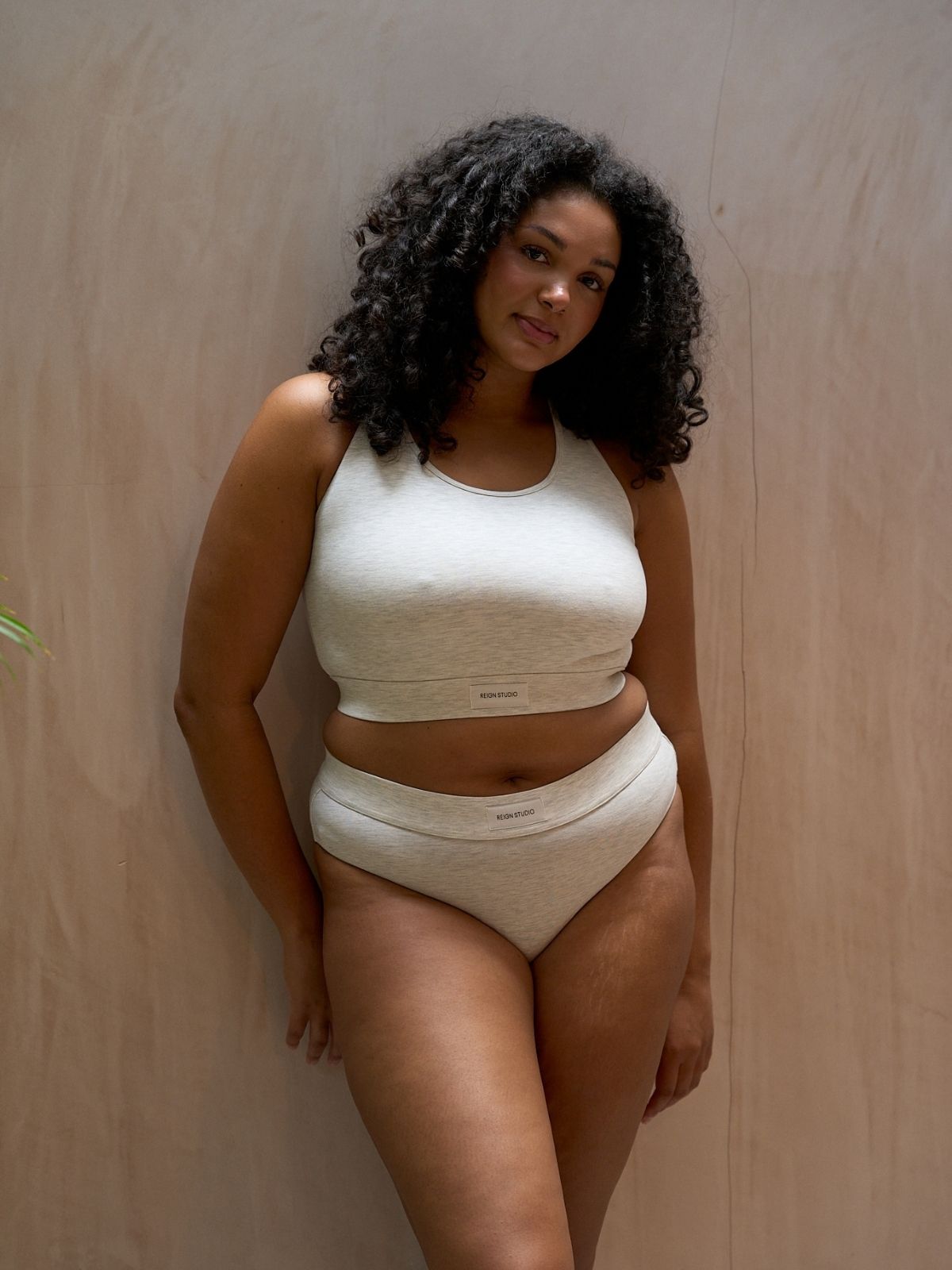 Chill With Me Fuller Bust Bralette Top - Chai Foam (Grey Melange)