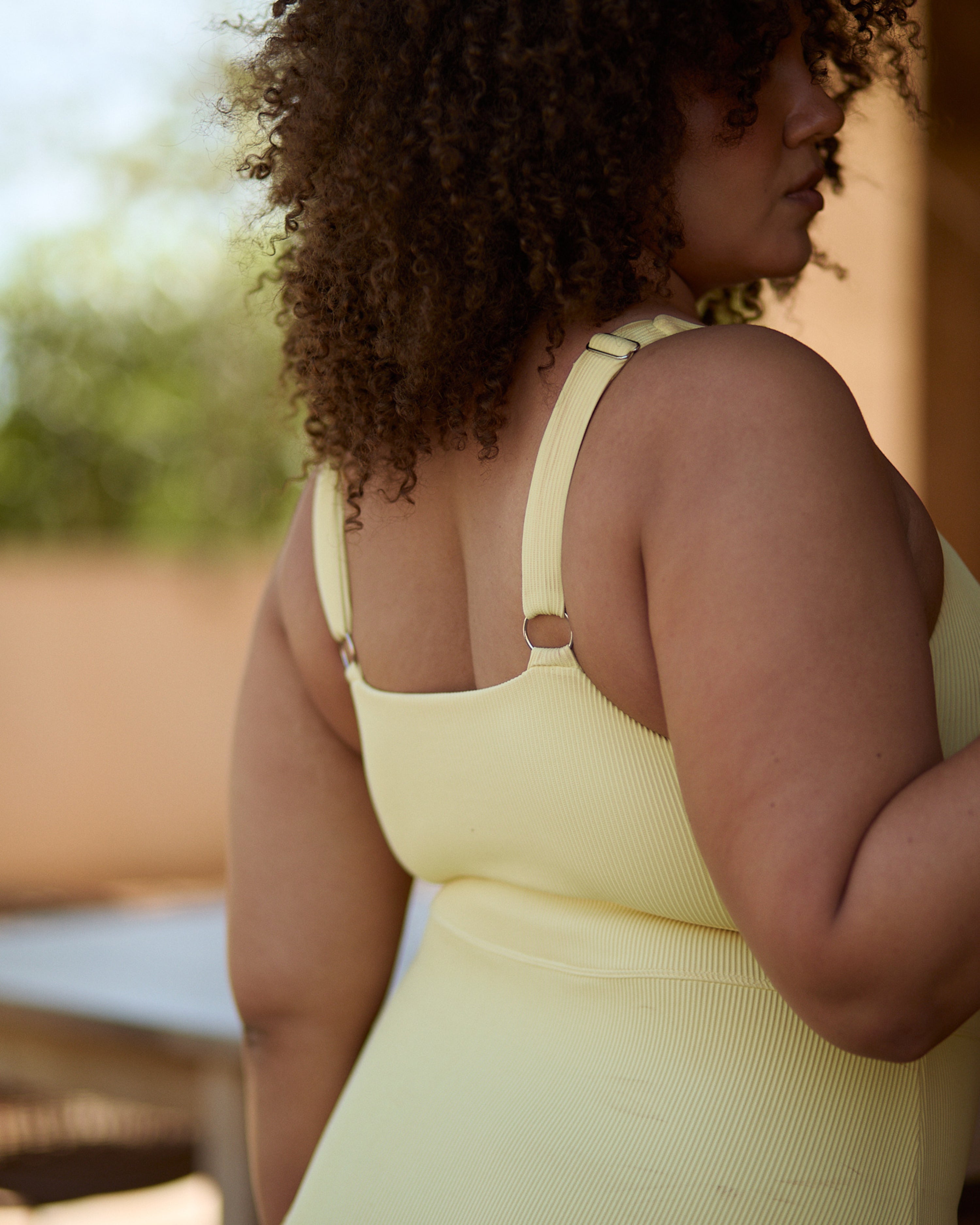 Jummai Ribbed Fuller Bust Swimsuit - Limoncello