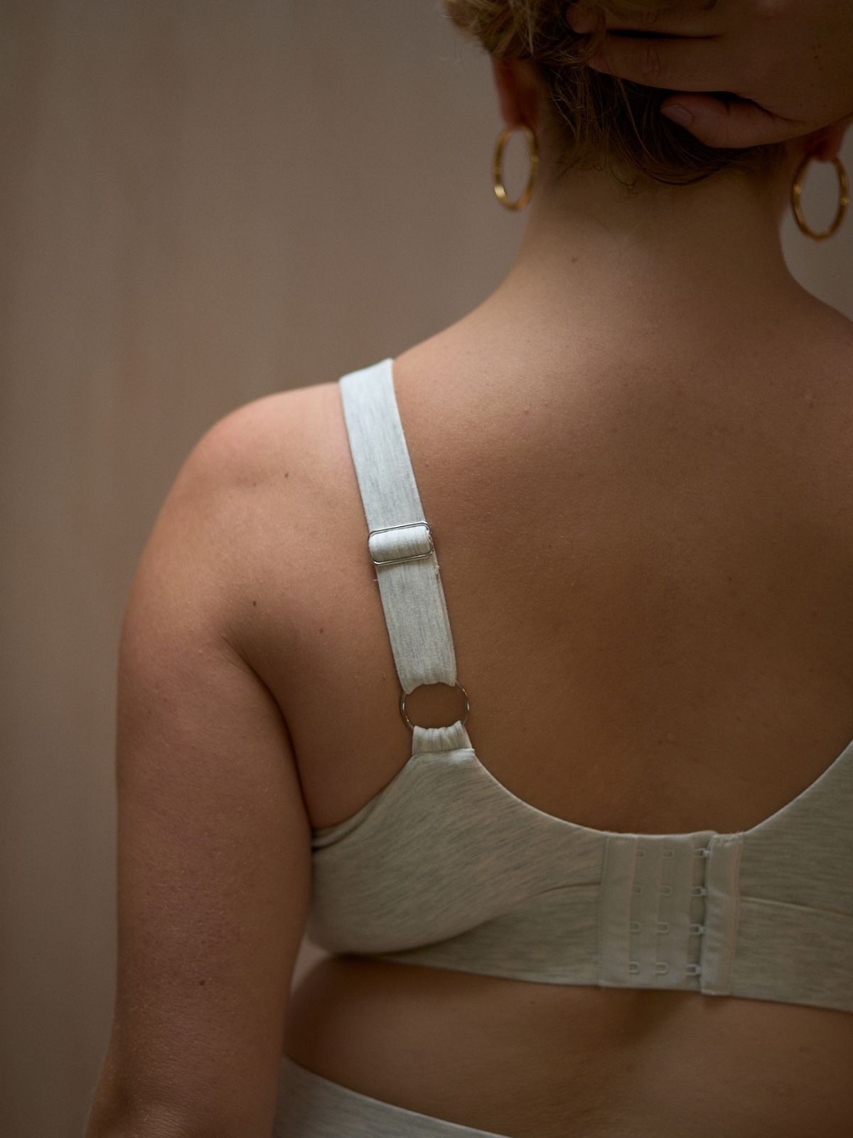 Maya Fuller Bust Bralette Top - Chai Foam (Grey Melange)