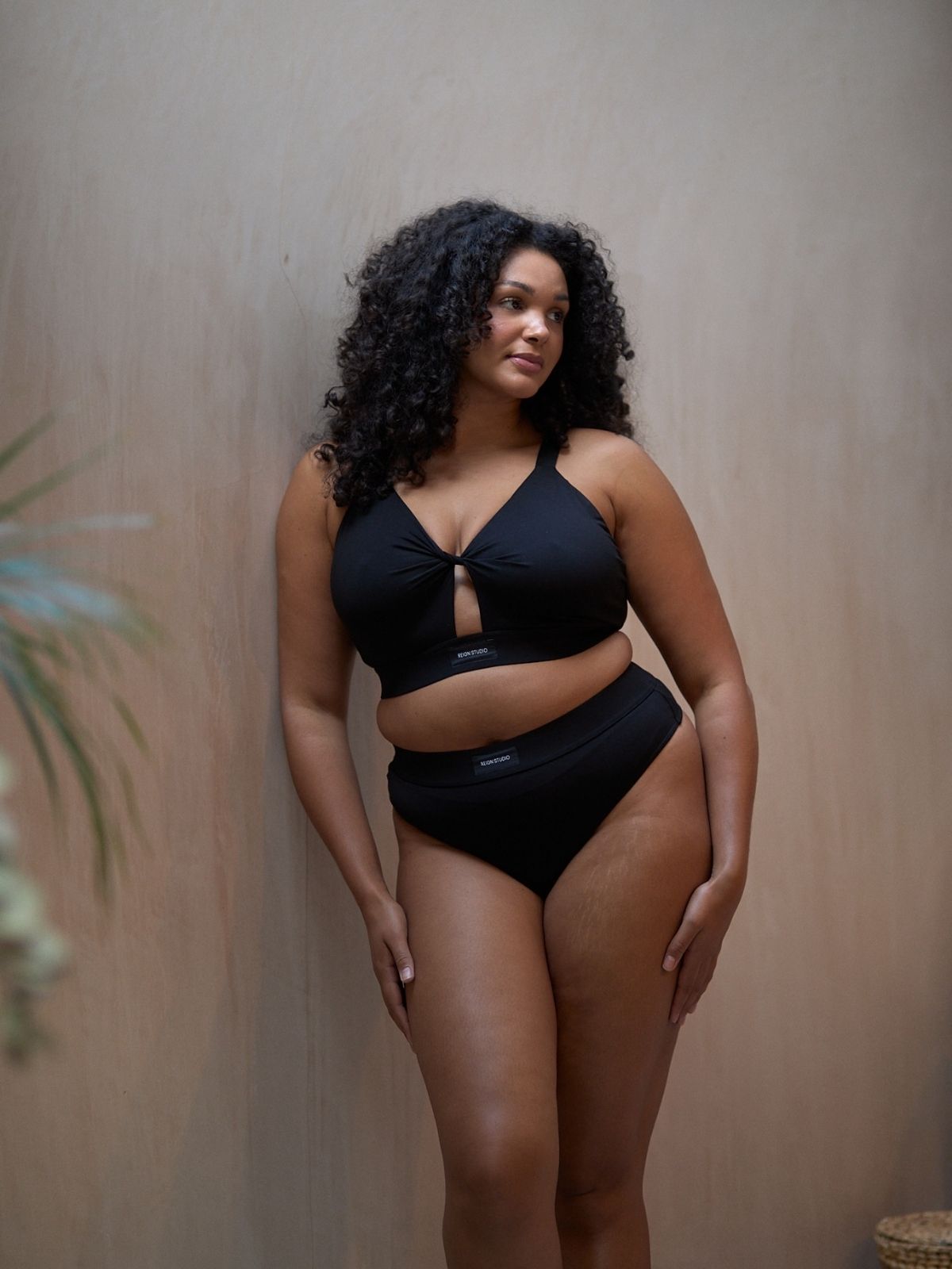 Maya Fuller Bust Bralette Top - Americano (Black)