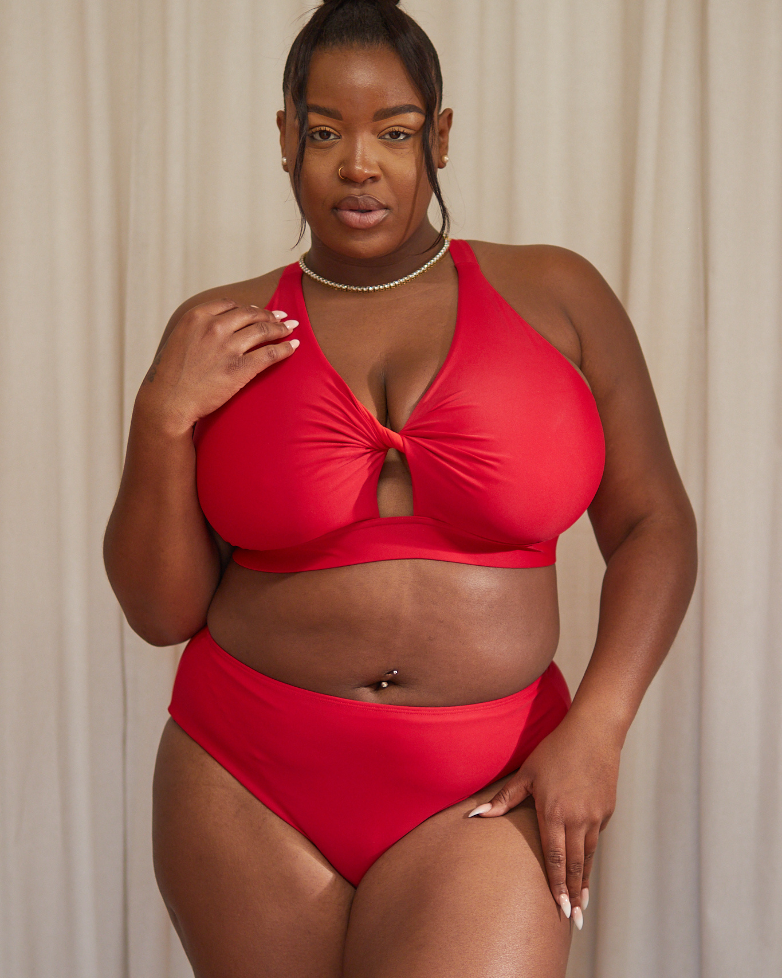 ROSA FULLER BUST BIKINI TOP - CHERRY RED