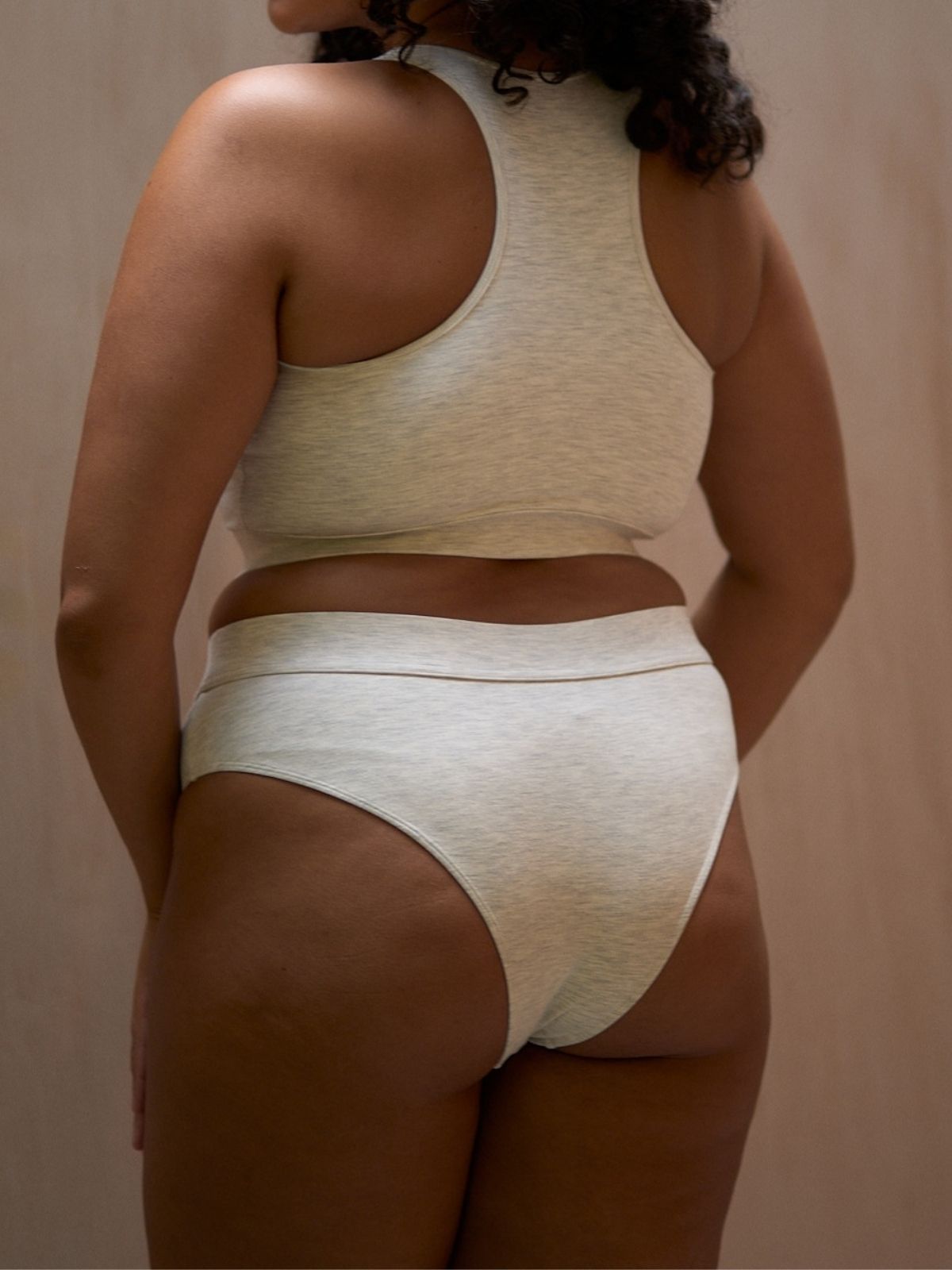 High-Waisted Knickers - Chai Foam (Grey Melange)