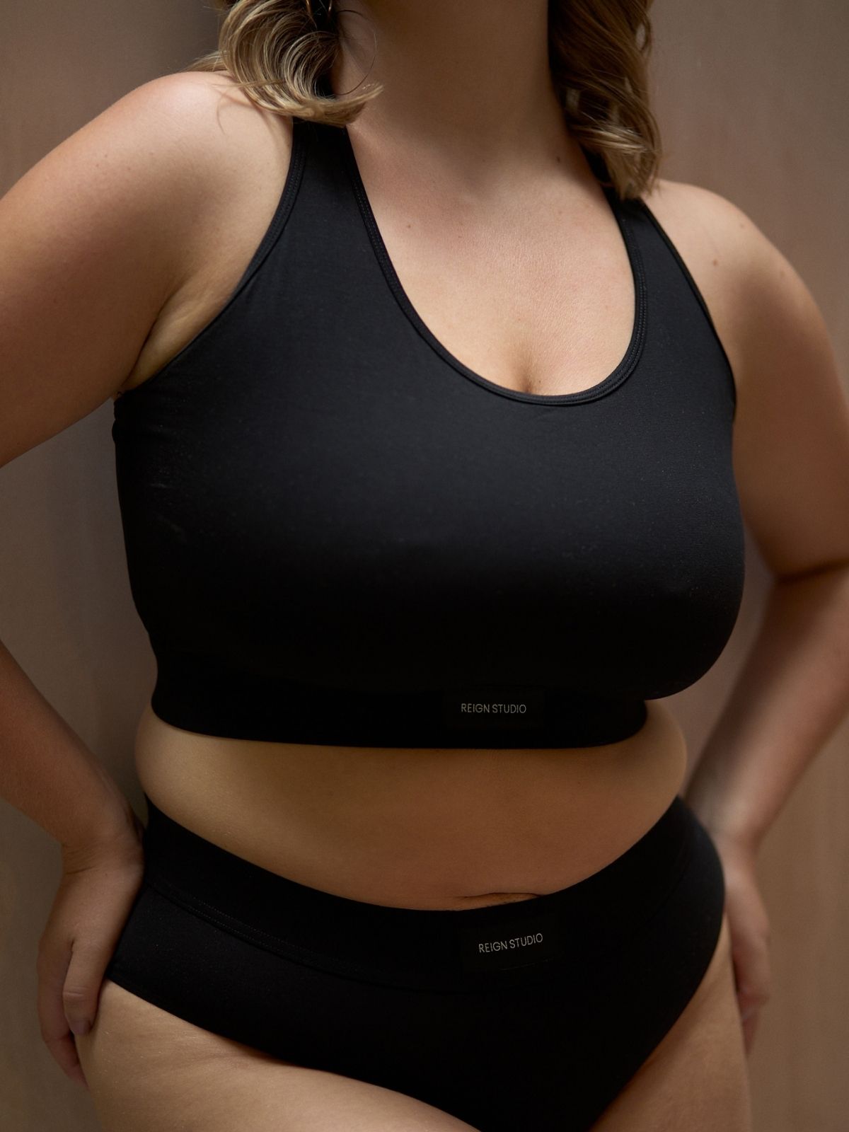 Chill With Me Fuller Bust Bralette Top - Americano (Black)