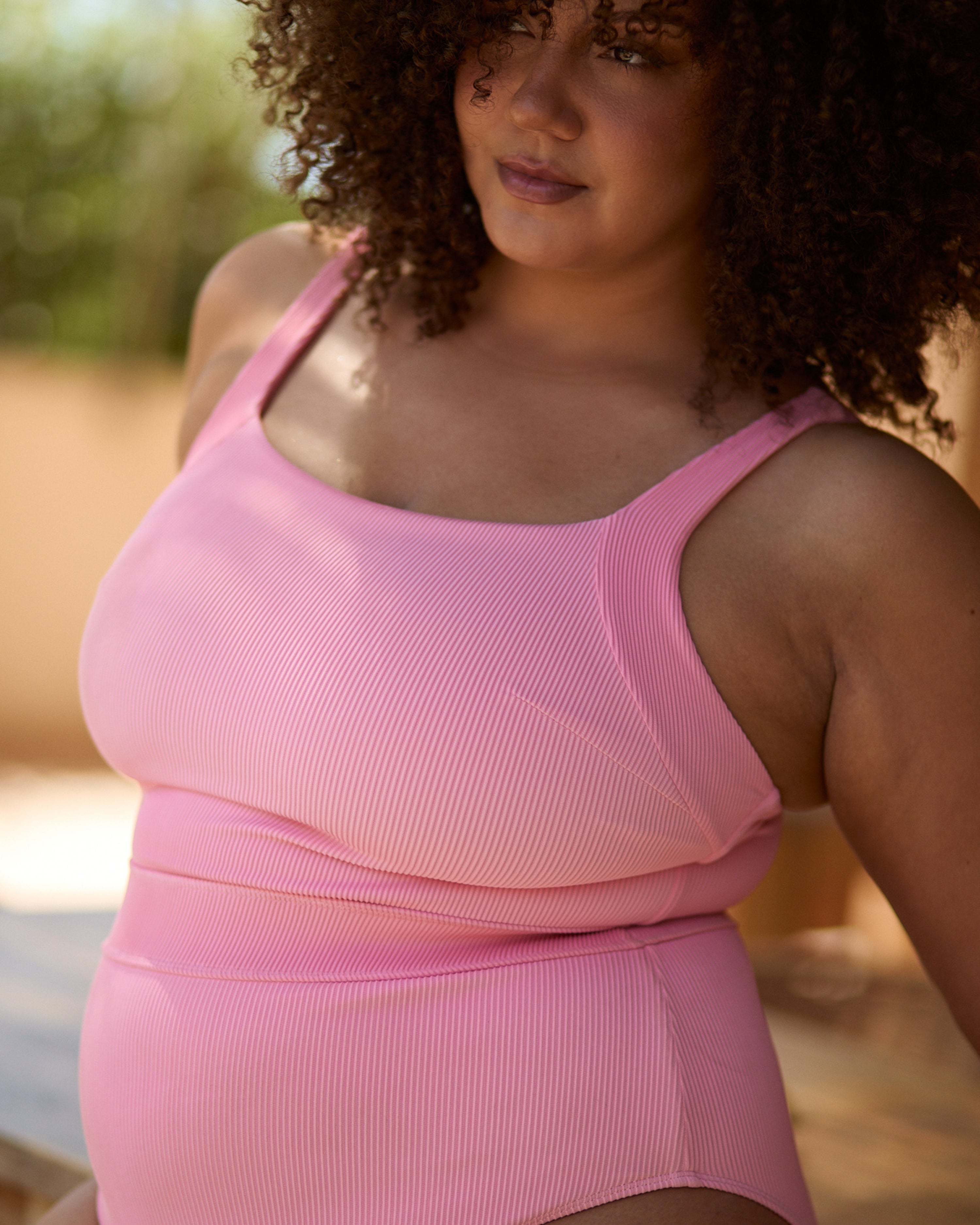 Jummai Ribbed Fuller Bust Swimsuit - Paloma