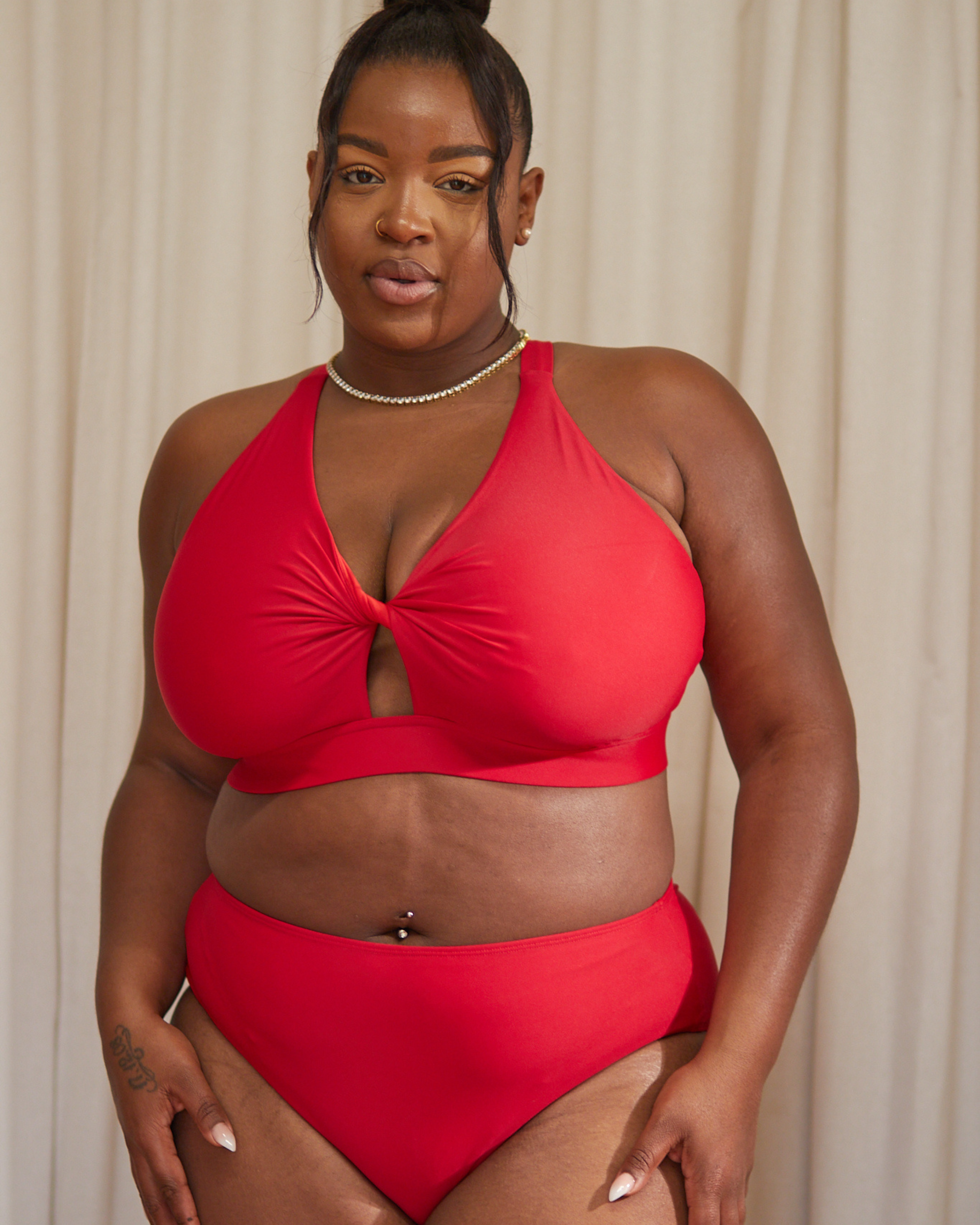 ROSA FULLER BUST BIKINI TOP -  CHERRY RED