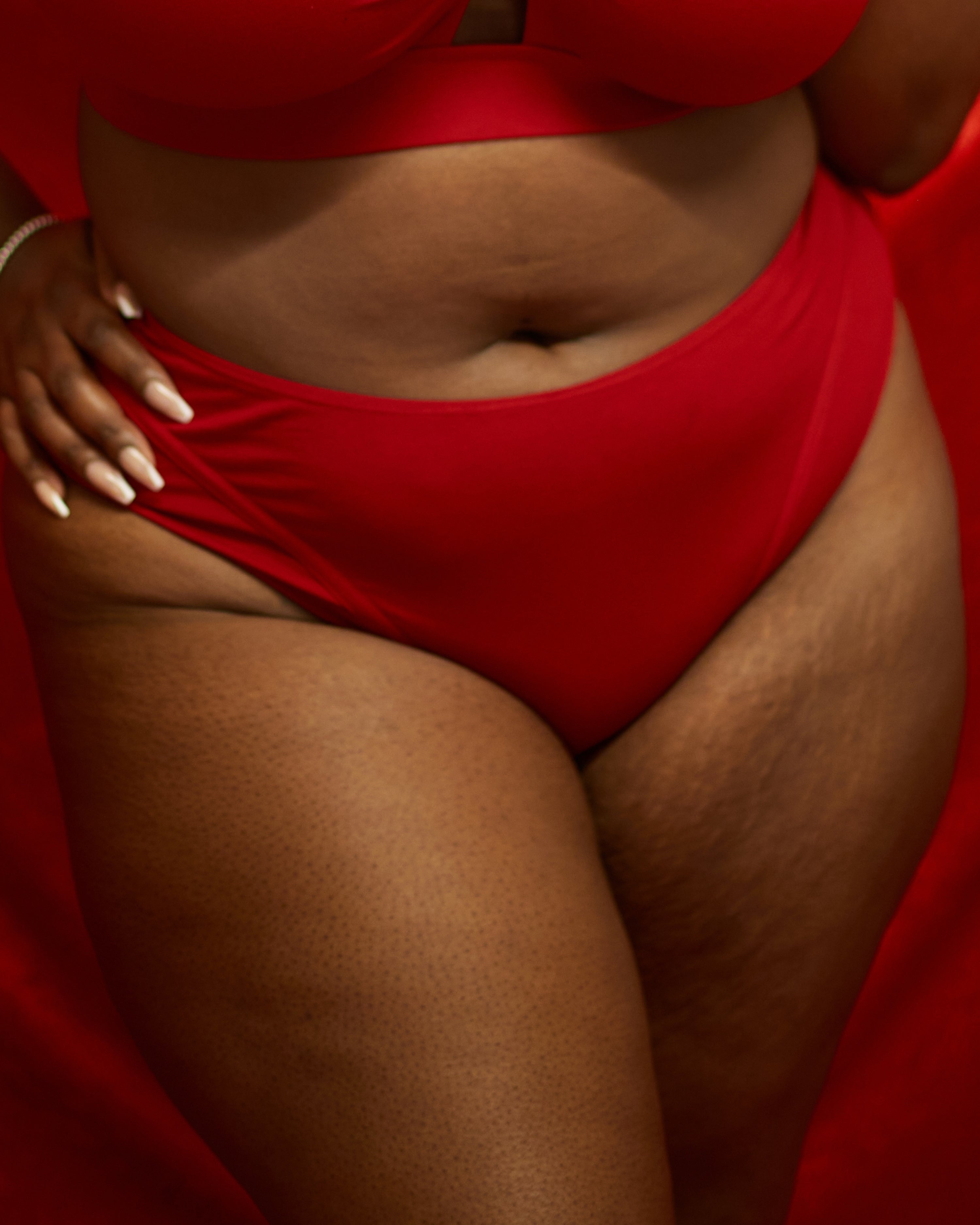 Maya High-waisted Panelled Knickers - Merlot Red - Pack of 3