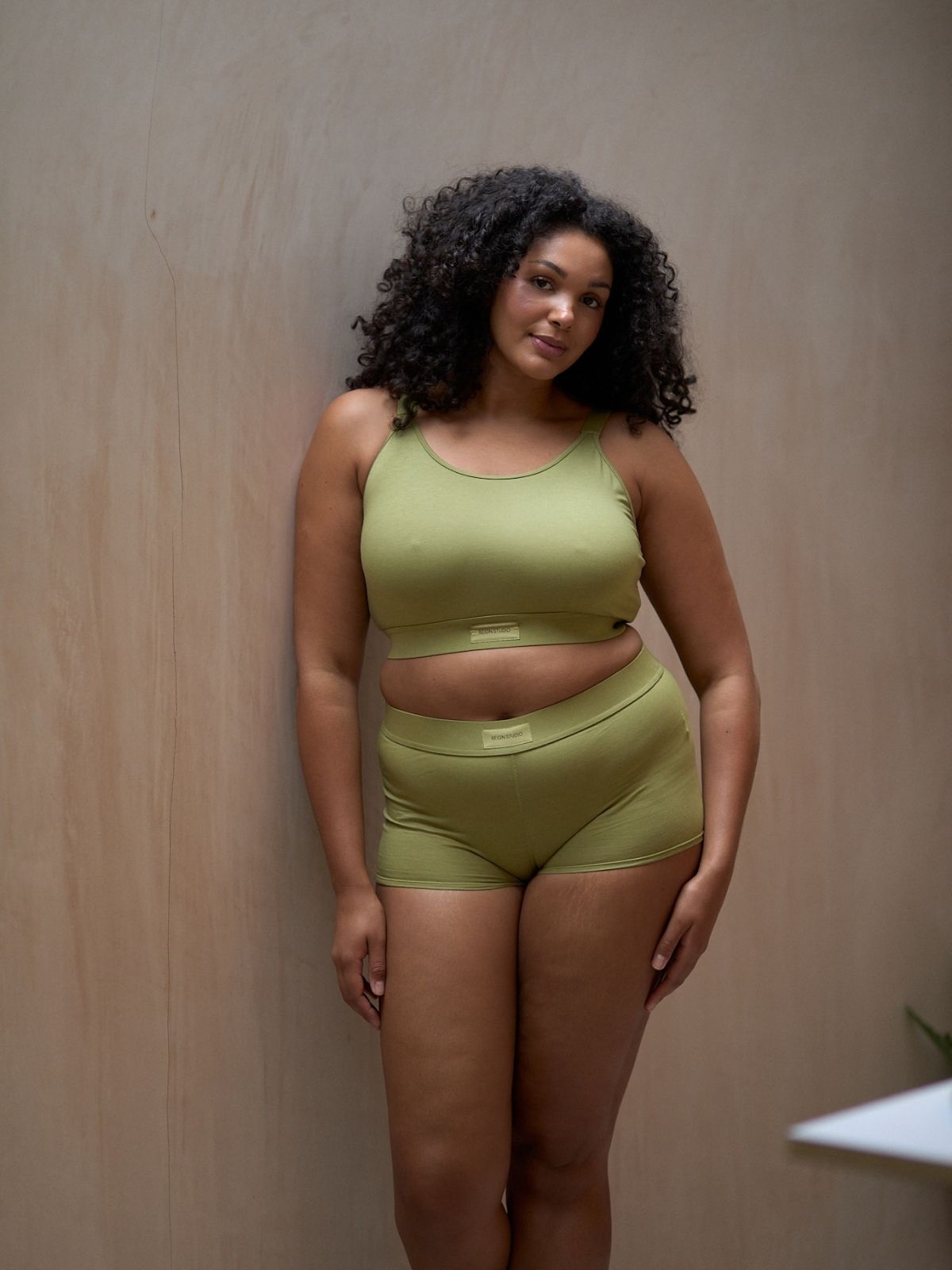 CONNA HIGH-WAISTED BOXER BRIEF - MATCHA (GREEN)