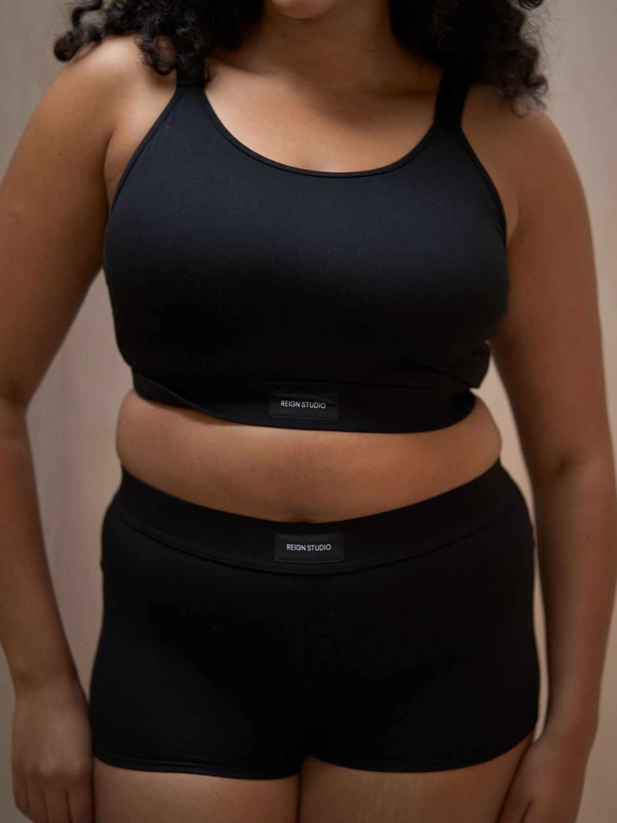 CONNA FULLER BUST BRALETTE TOP - Americano (Black)