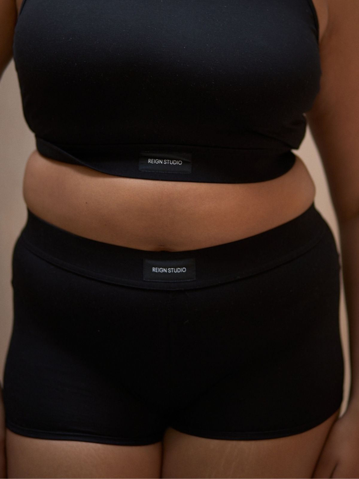 CONNA HIGH-WAISTED BOXER BRIEF - AMERICANO (BLACK)