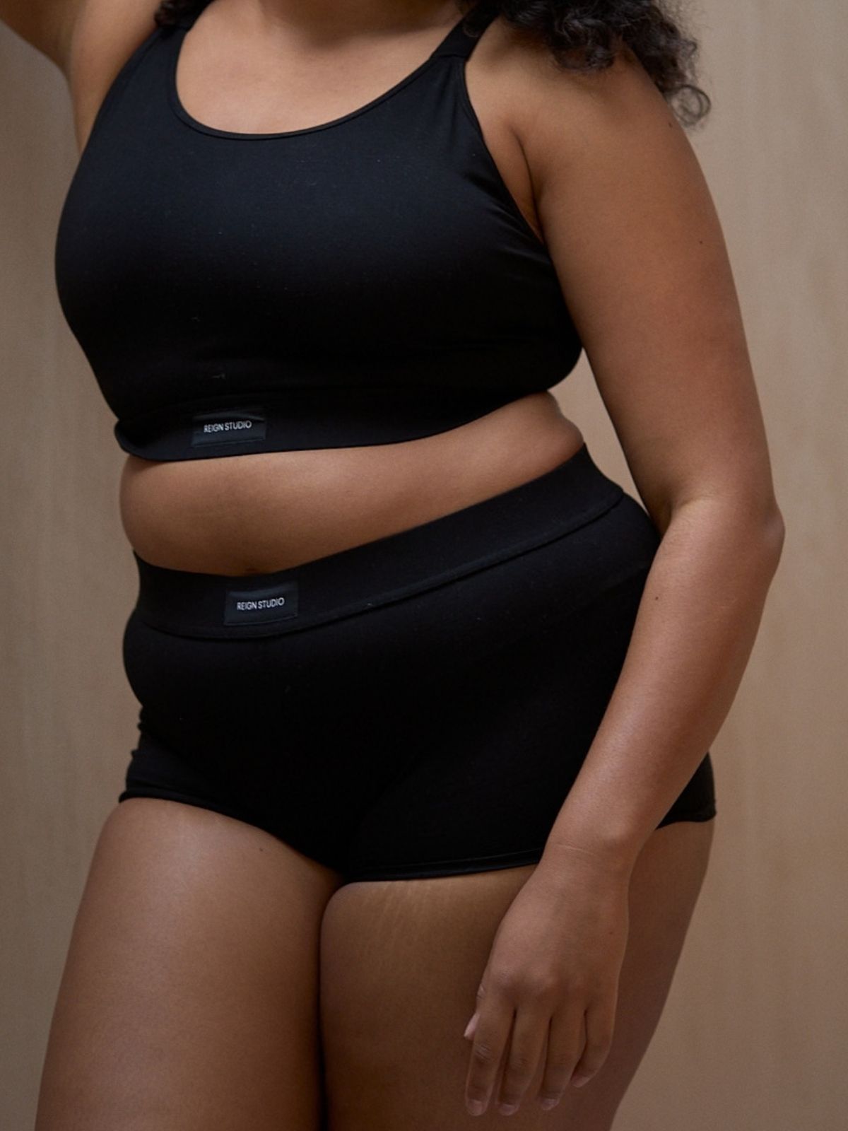 CONNA HIGH-WAISTED BOXER BRIEF - AMERICANO (BLACK)