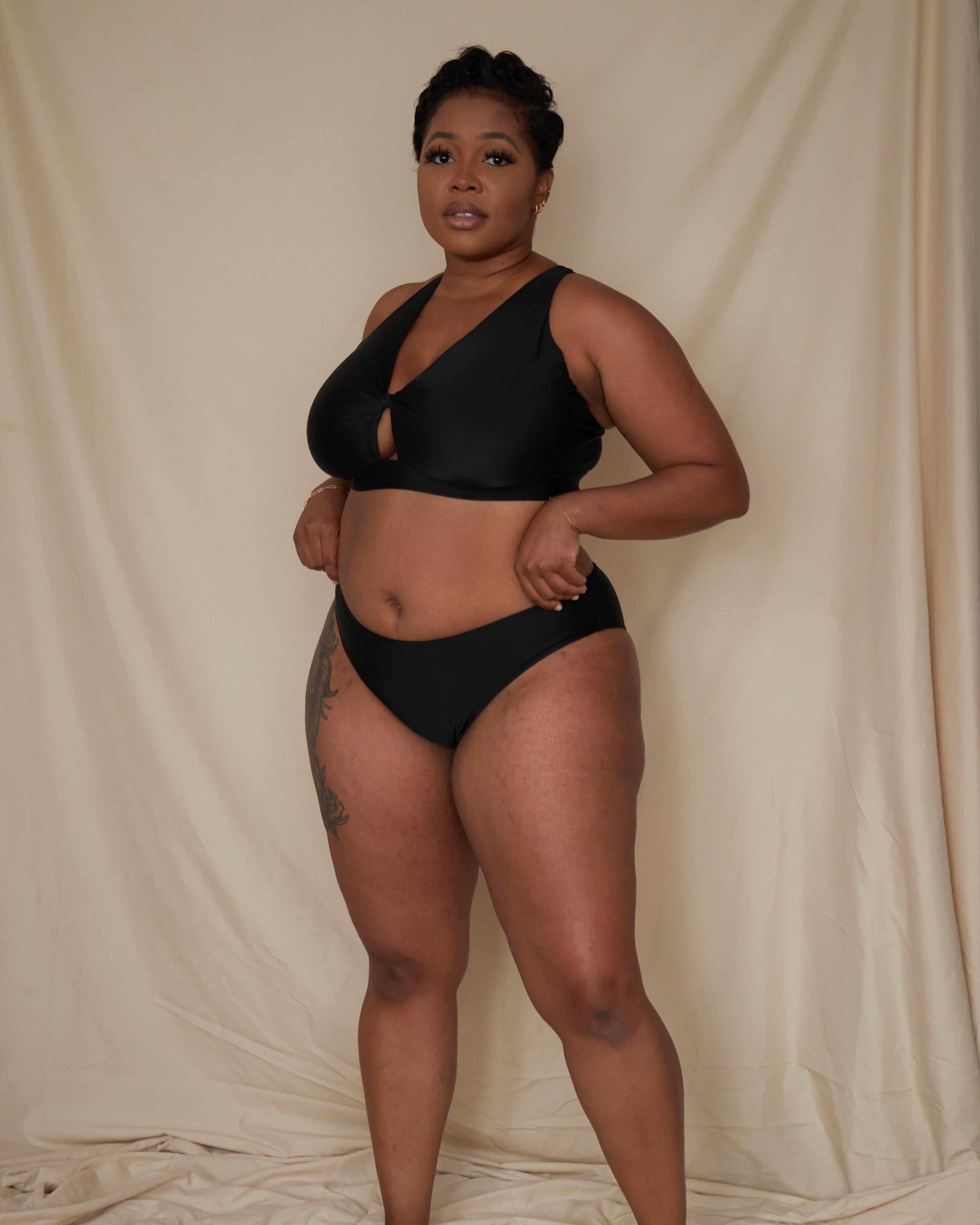 ROSA MID-RISE BIKINI BOTTOMS - MIDNIGHT (BLACK)