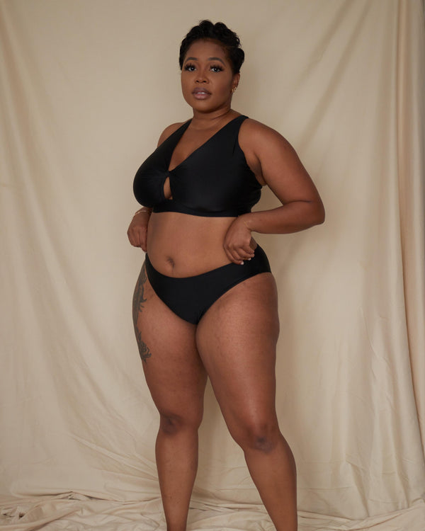 ROSA MID-RISE BIKINI BOTTOMS - MIDNIGHT (BLACK)