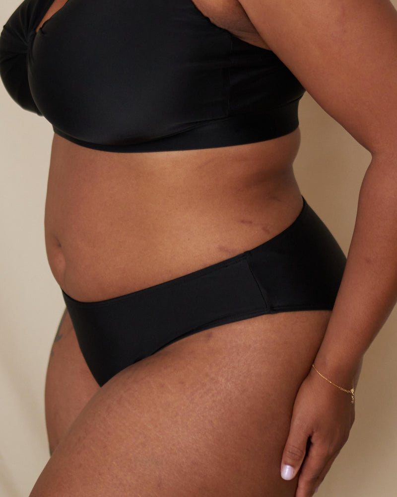 ROSA MID-RISE BIKINI BOTTOMS - MIDNIGHT (BLACK)
