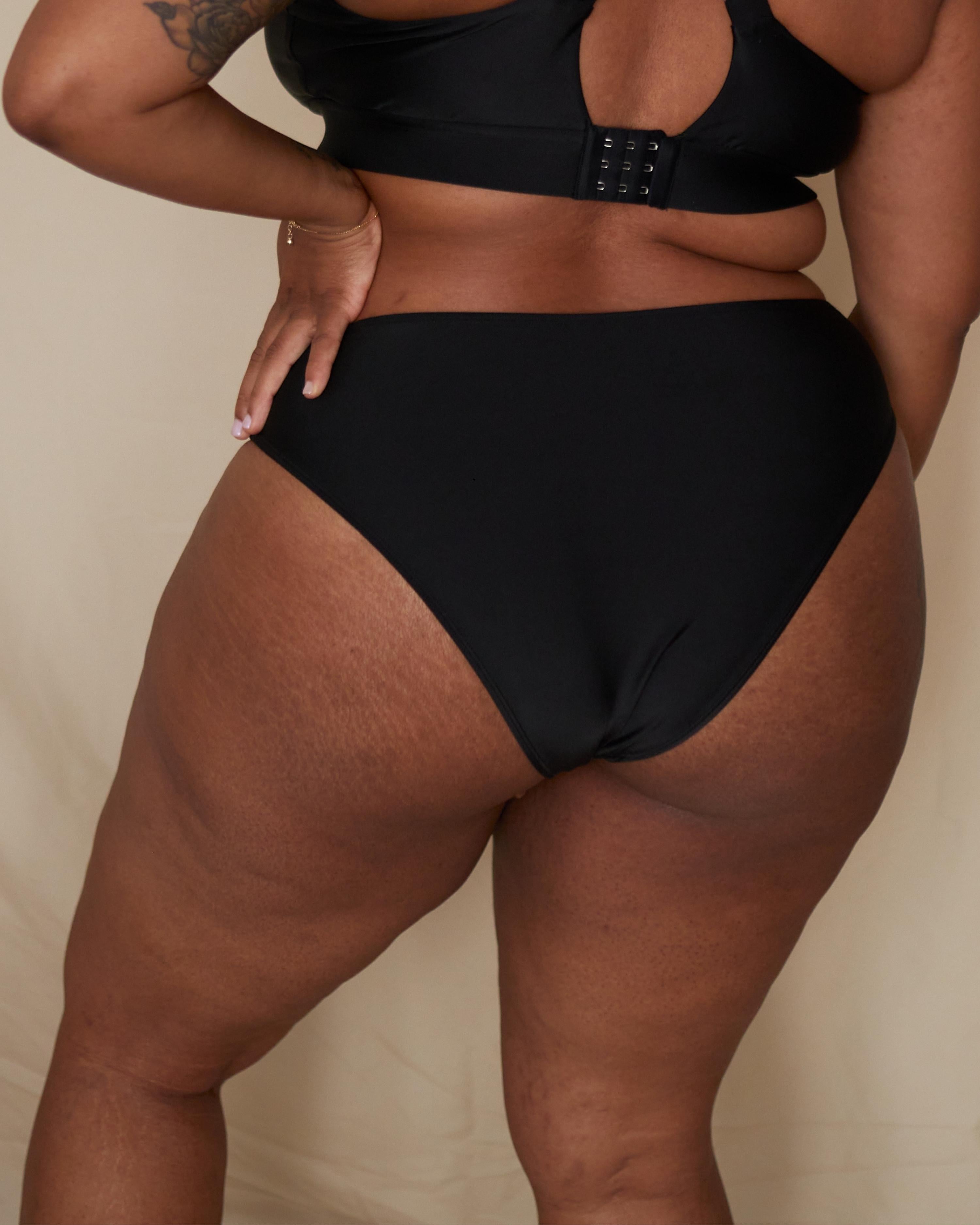 ROSA MID-RISE BIKINI BOTTOMS - MIDNIGHT (BLACK)