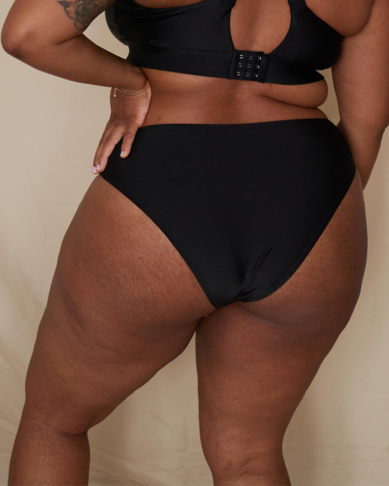 ROSA MID-RISE BIKINI BOTTOMS - MIDNIGHT (BLACK)