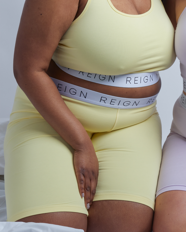 CHILL WITH ME COZY HIGH WAISTED BIKER SHORTS