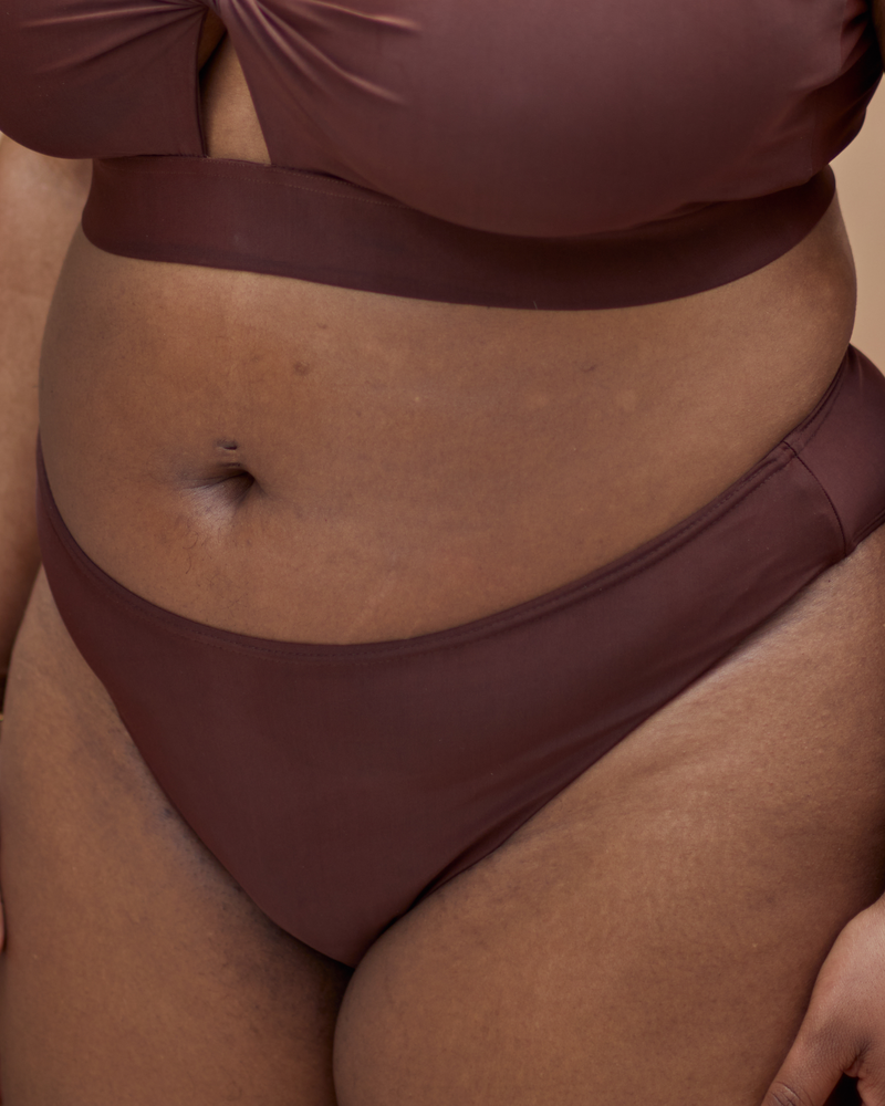 ROSA MID-RISE BIKINI BOTTOMS - ESPRESSO